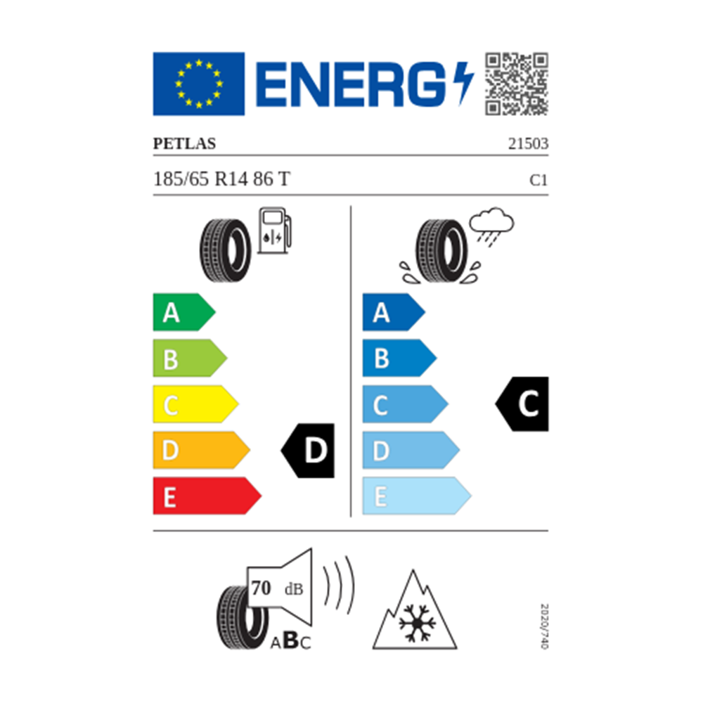 Petlas Glacier W661 185/65R14 TL 86T M+S, SF
