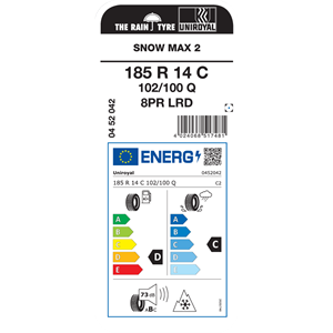 Uniroyal Snow Max 2 185R14C 102/100Q 8PR
