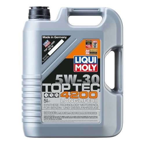 Liqui Moly 8973 Top Tec 4200 5W-30 New Generation 5 Litre Motor Yağı - 2024
