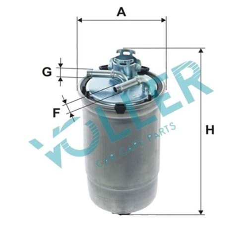 Yakıt Filtresi (Borulu) Polo IV/Fabia II/Cordaba III/Ibiza IV/Roomster 1.4-1.6-1.9 TDI (05-)