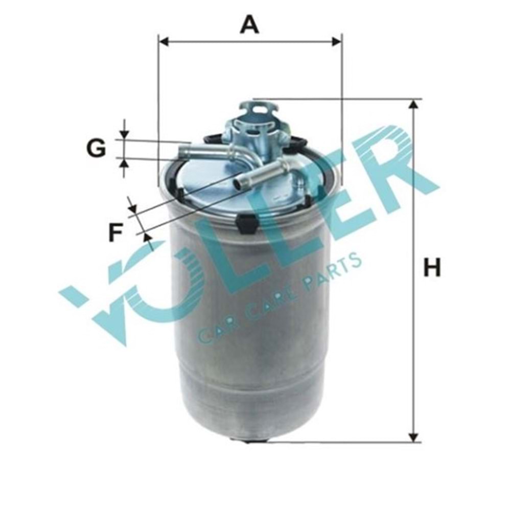 Yakıt Filtresi (Borulu) Polo IV/Fabia II/Cordaba III/Ibiza IV/Roomster 1.4-1.6-1.9 TDI (05-)